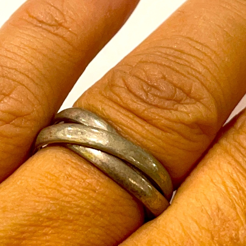 925 Sterling Silver Triple Ring Set - image 1